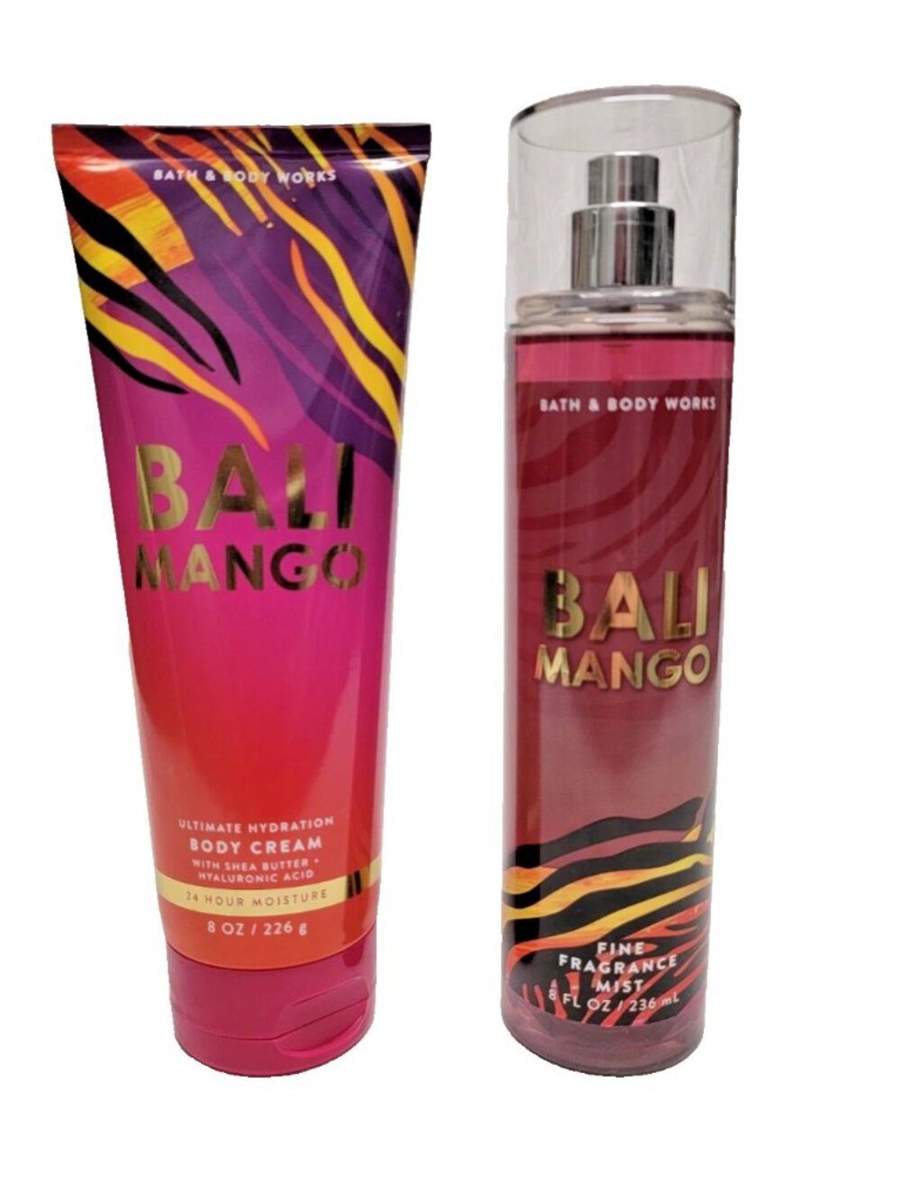 Bath & Body Works Bali Mango Fine Fragrance Mist + Body Cream Set New!